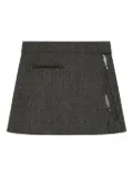 Courrèges zippered tweed mini skirt - Grey