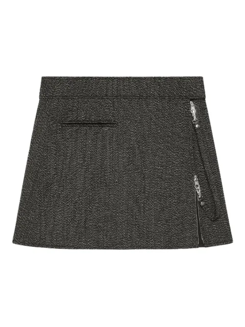 Courrèges zippered tweed mini skirt
