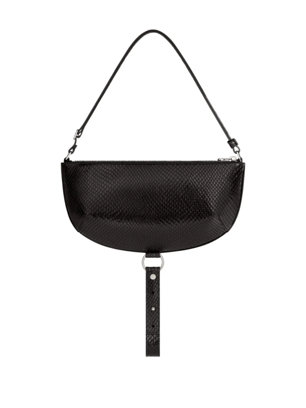 Courrèges Holy Eclipse leather shoulder bag Zwart