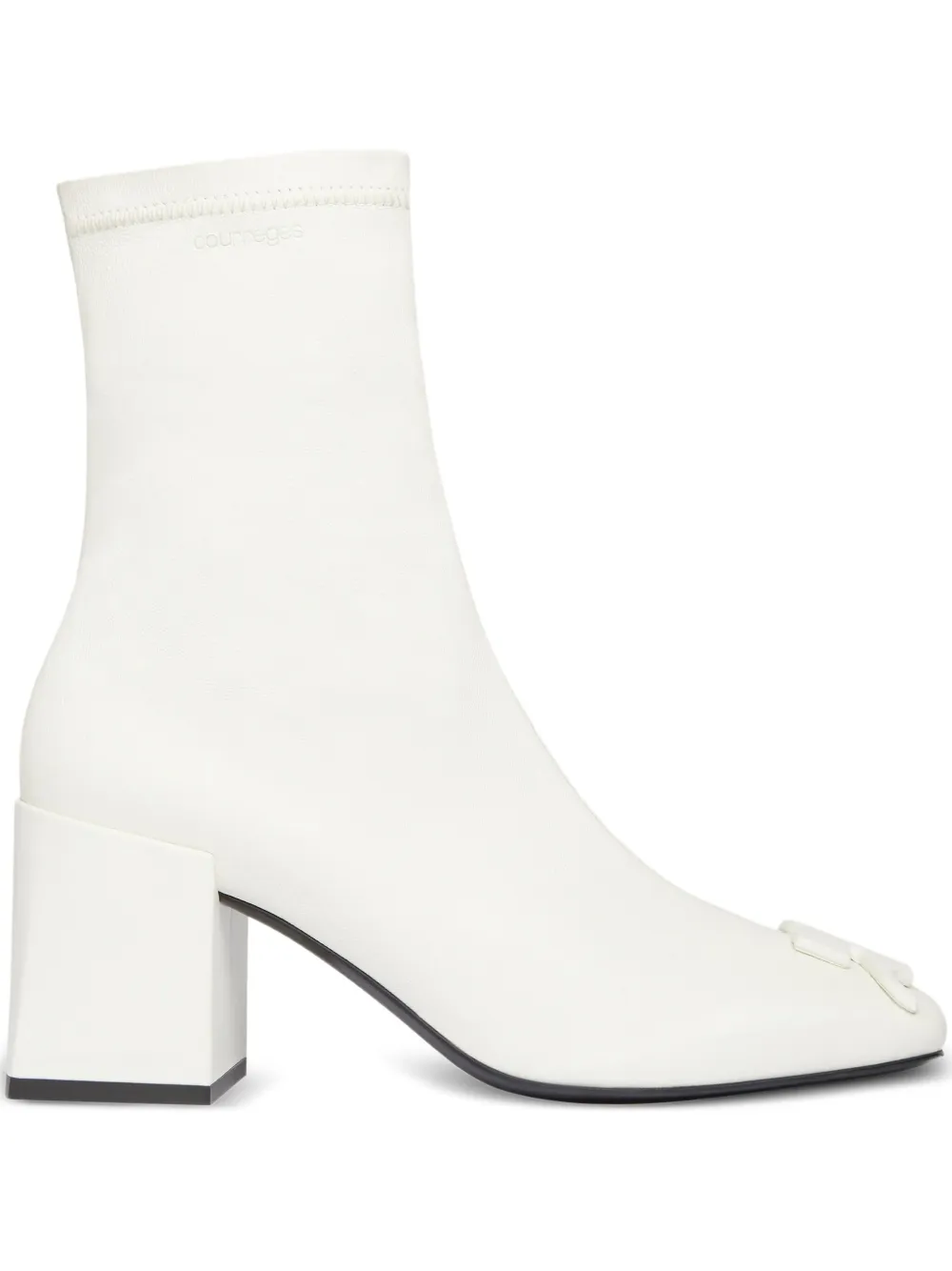 Courrèges 70mm block-heel ankle boots White
