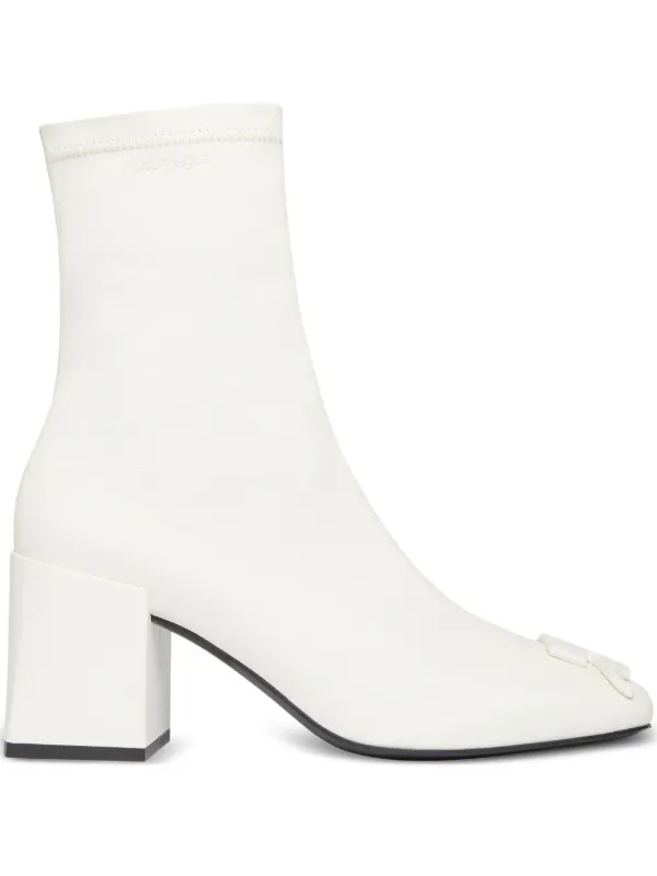 Courrèges 70mm block-heel Ankle Boots White FARFETCH ZA