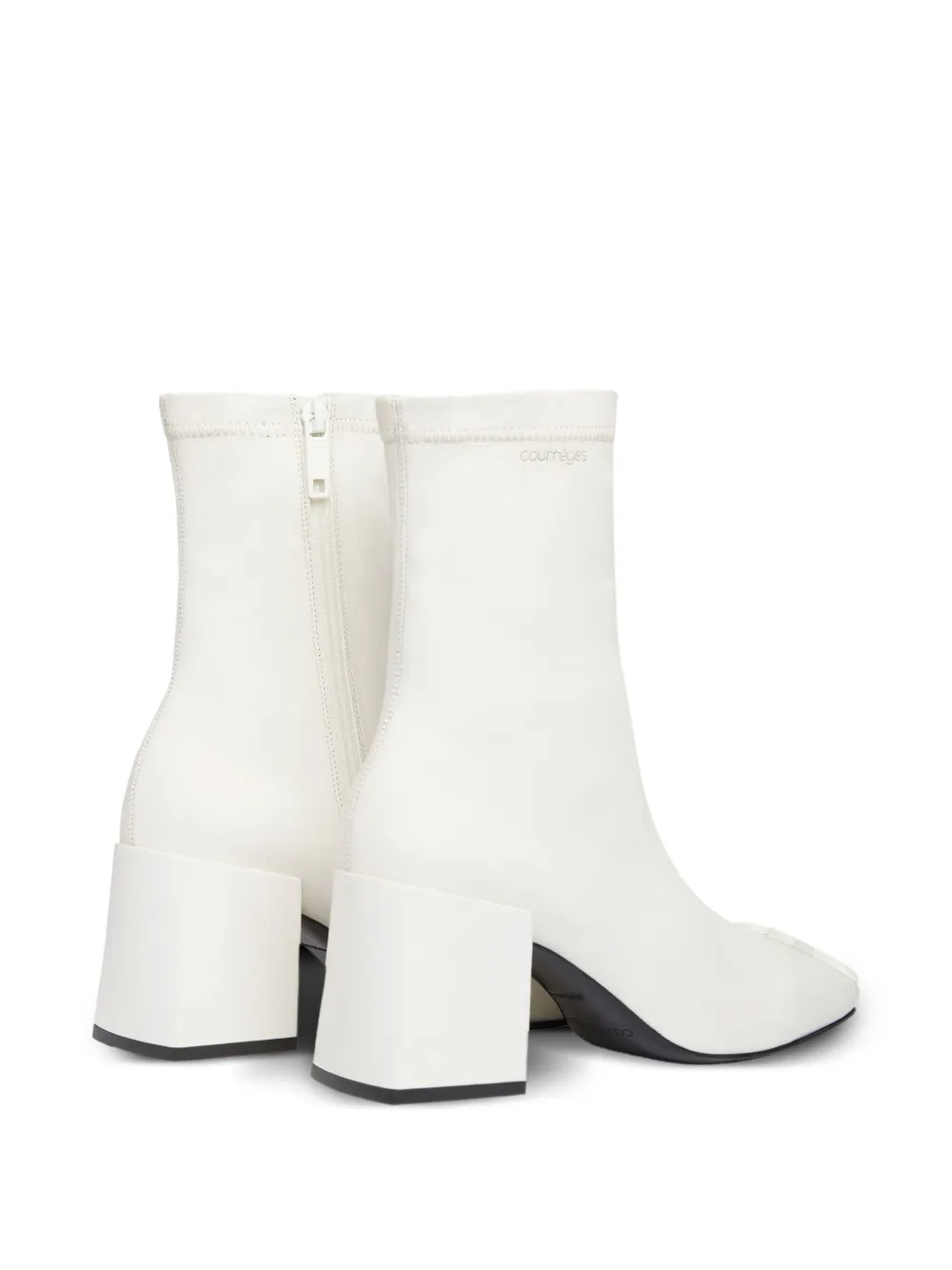 Courrèges 70mm block-heel ankle boots White
