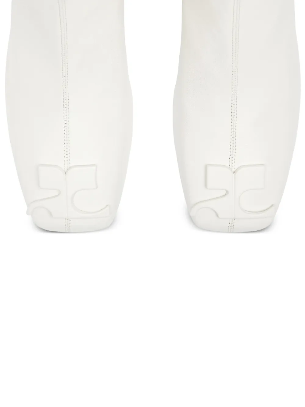 Courrèges 70mm block-heel ankle boots White