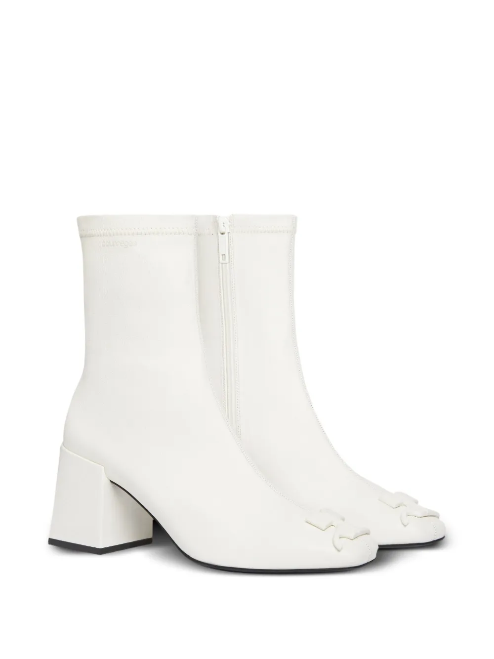 Courrèges 70mm block-heel ankle boots White
