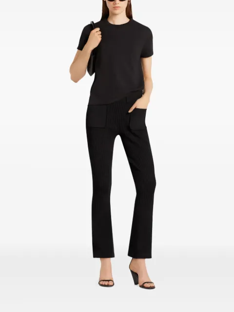 Courrèges ribbed flared trousers