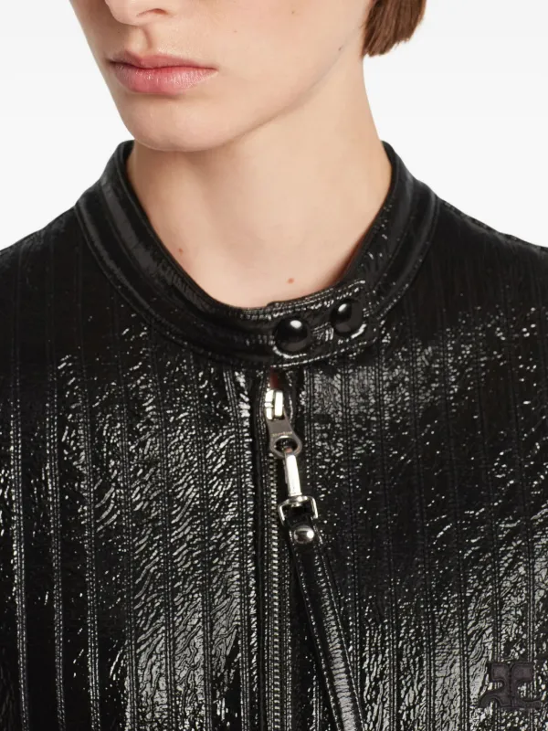 Courrèges レザージャケット | ブラック | FARFETCH JP