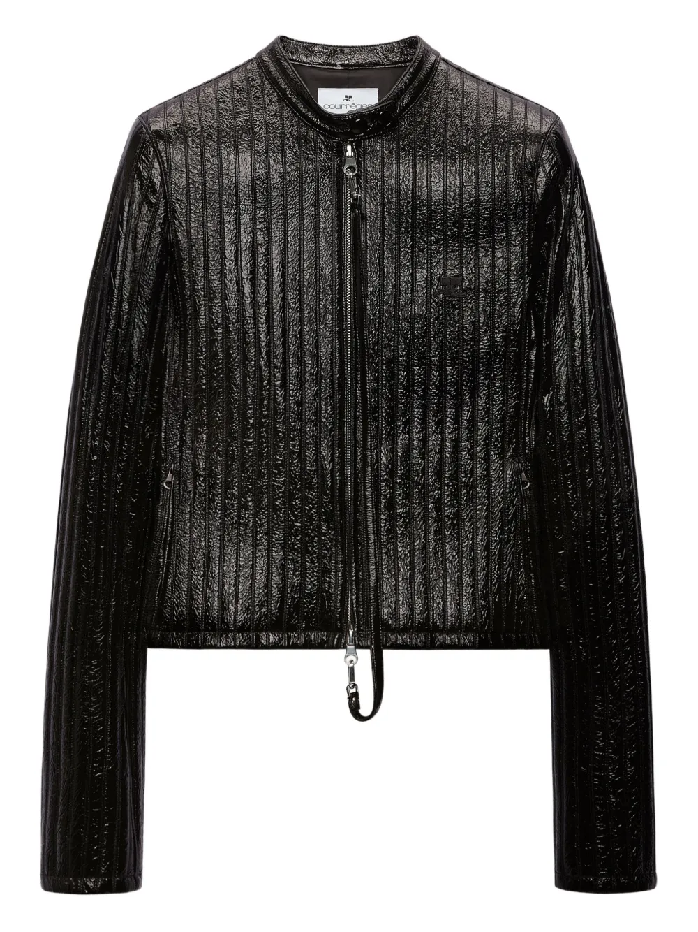 Courrèges ribbed leather jacket