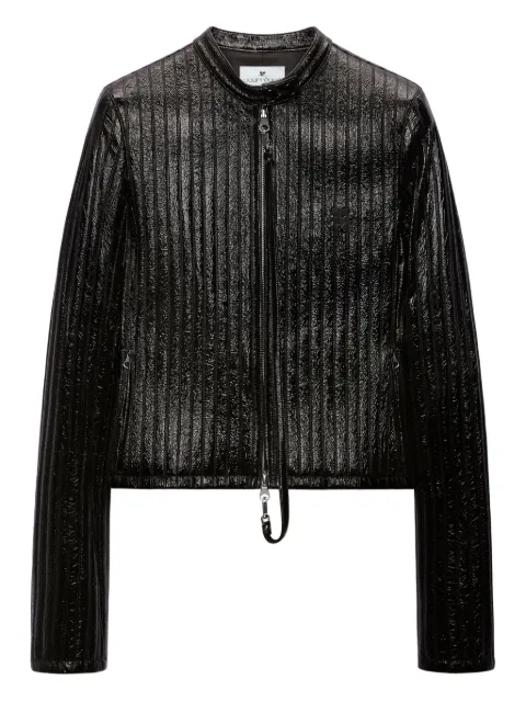 Courrèges ribbed leather jacket
