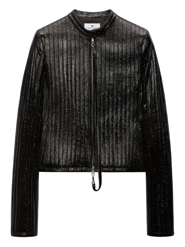 Courrèges レザージャケット | ブラック | FARFETCH JP