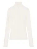 Courrèges lace turtleneck top - White