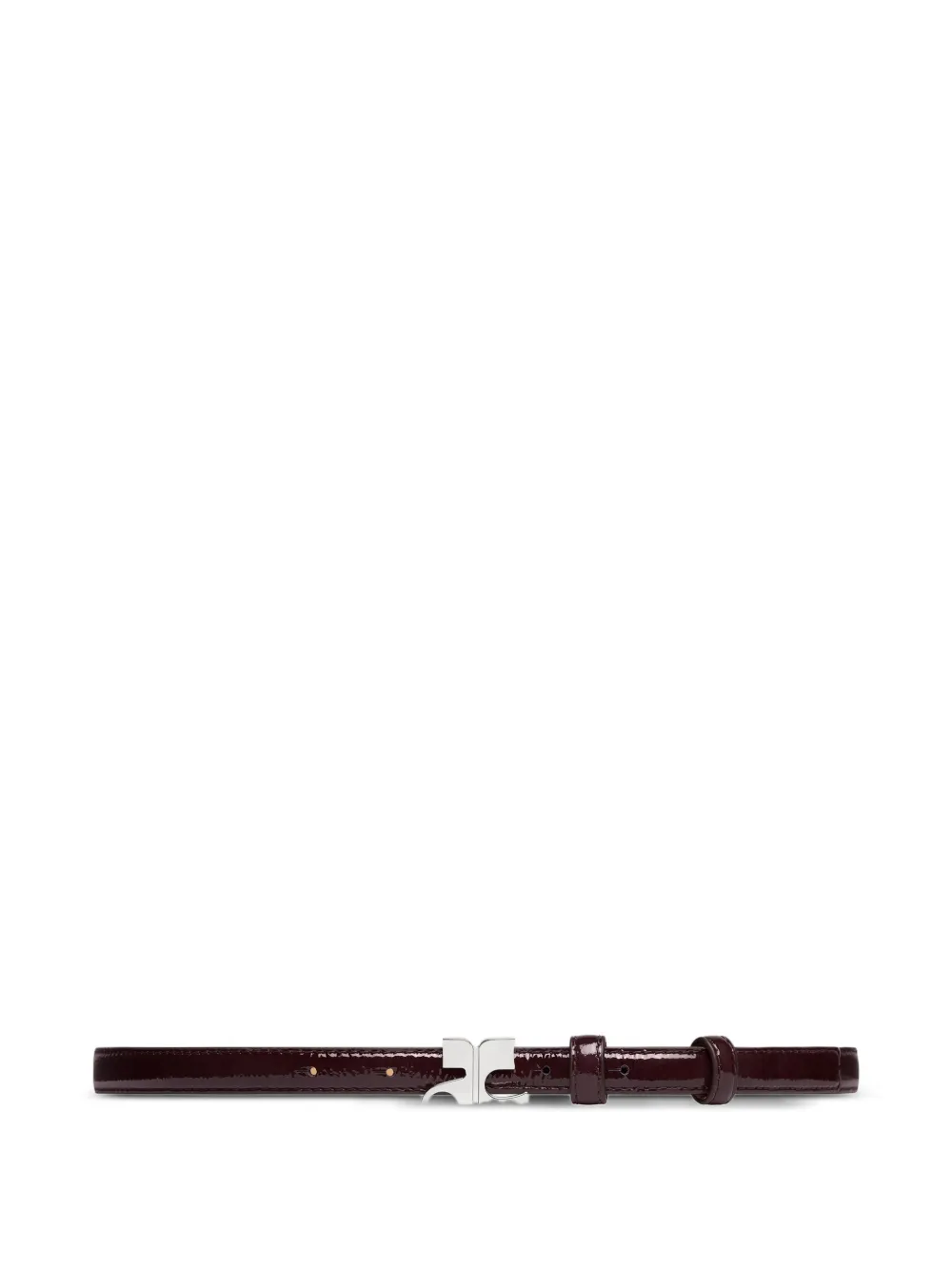 Courrèges AC-buckle leather belt Rood