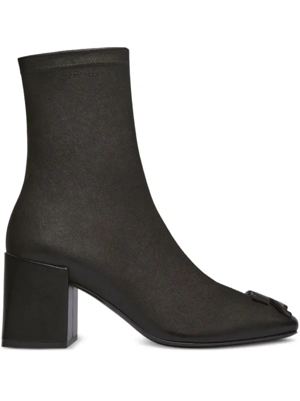 Courrèges 70mm Reedition Chunky-heel Ankle Boots in Black