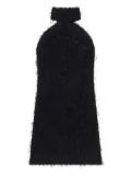 Courrèges fringed halter-neck dress - Black