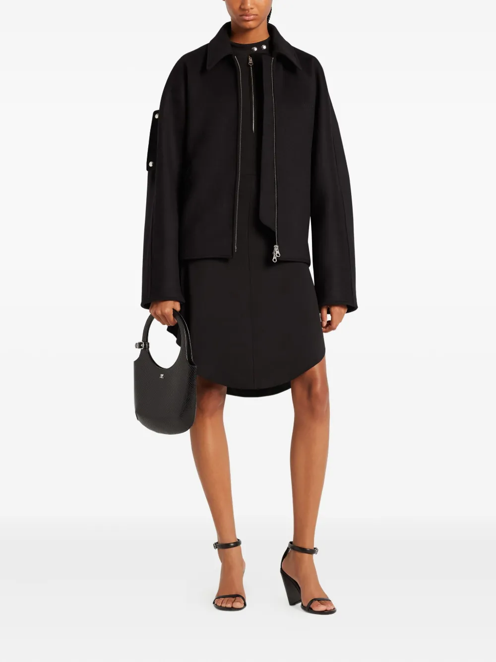Courrèges Jack met rits Zwart