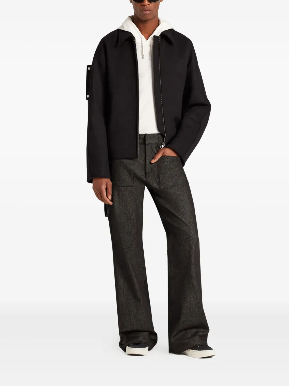 Courrèges Jack met rits Zwart
