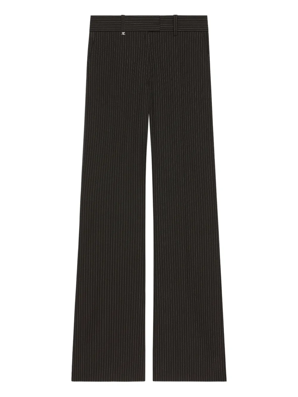 Courrèges Broek met krijtstreep Zwart