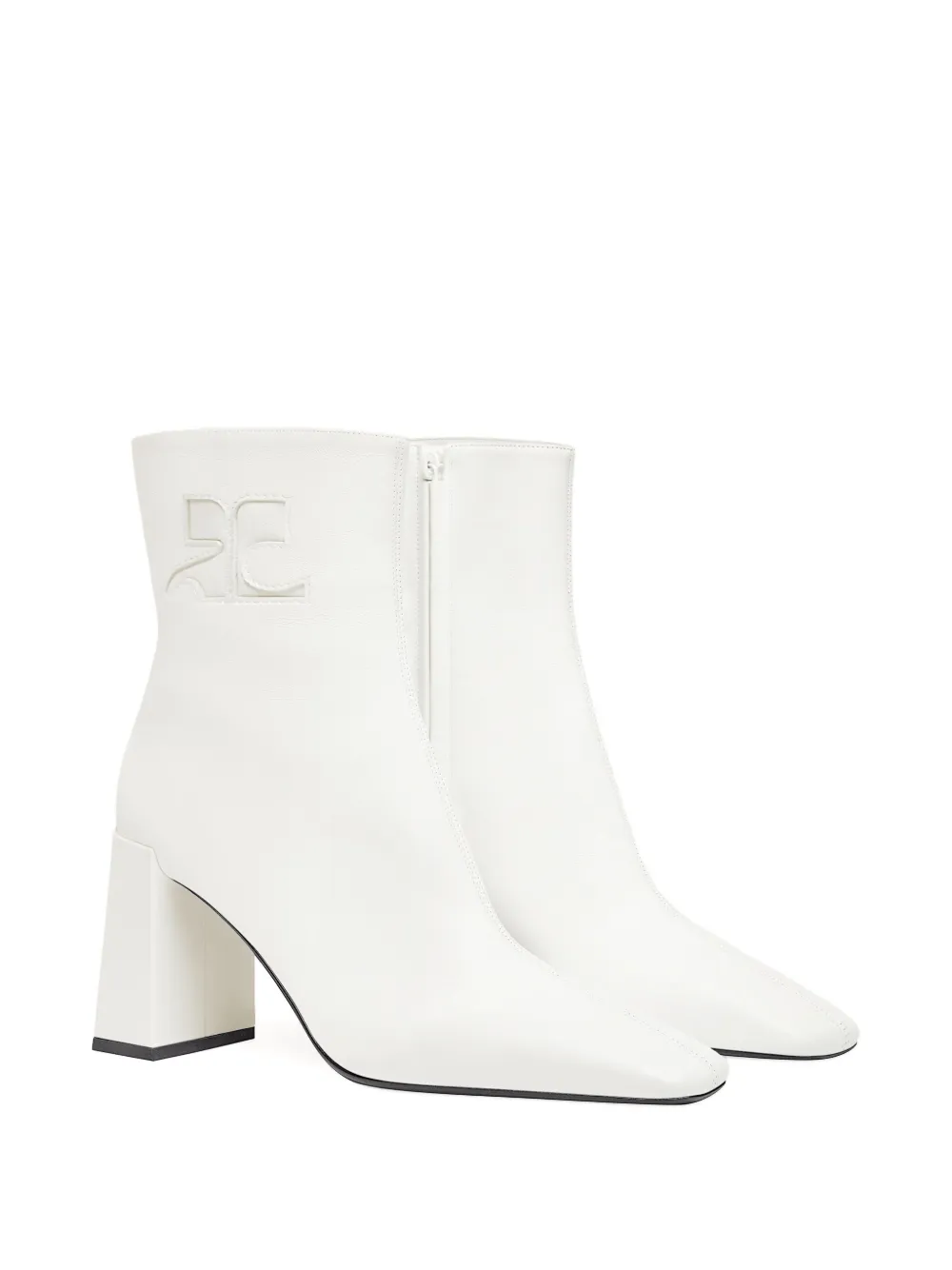 Courrèges block-heel ankle boots 0001 HERITAGE WHITE