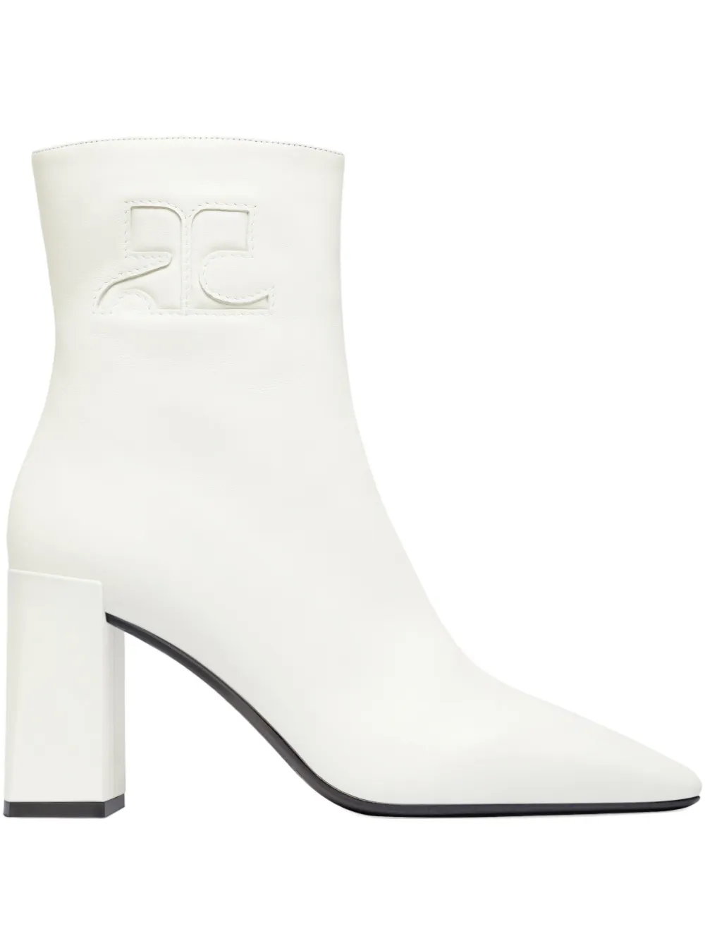 Courrèges block-heel ankle boots 0001 HERITAGE WHITE