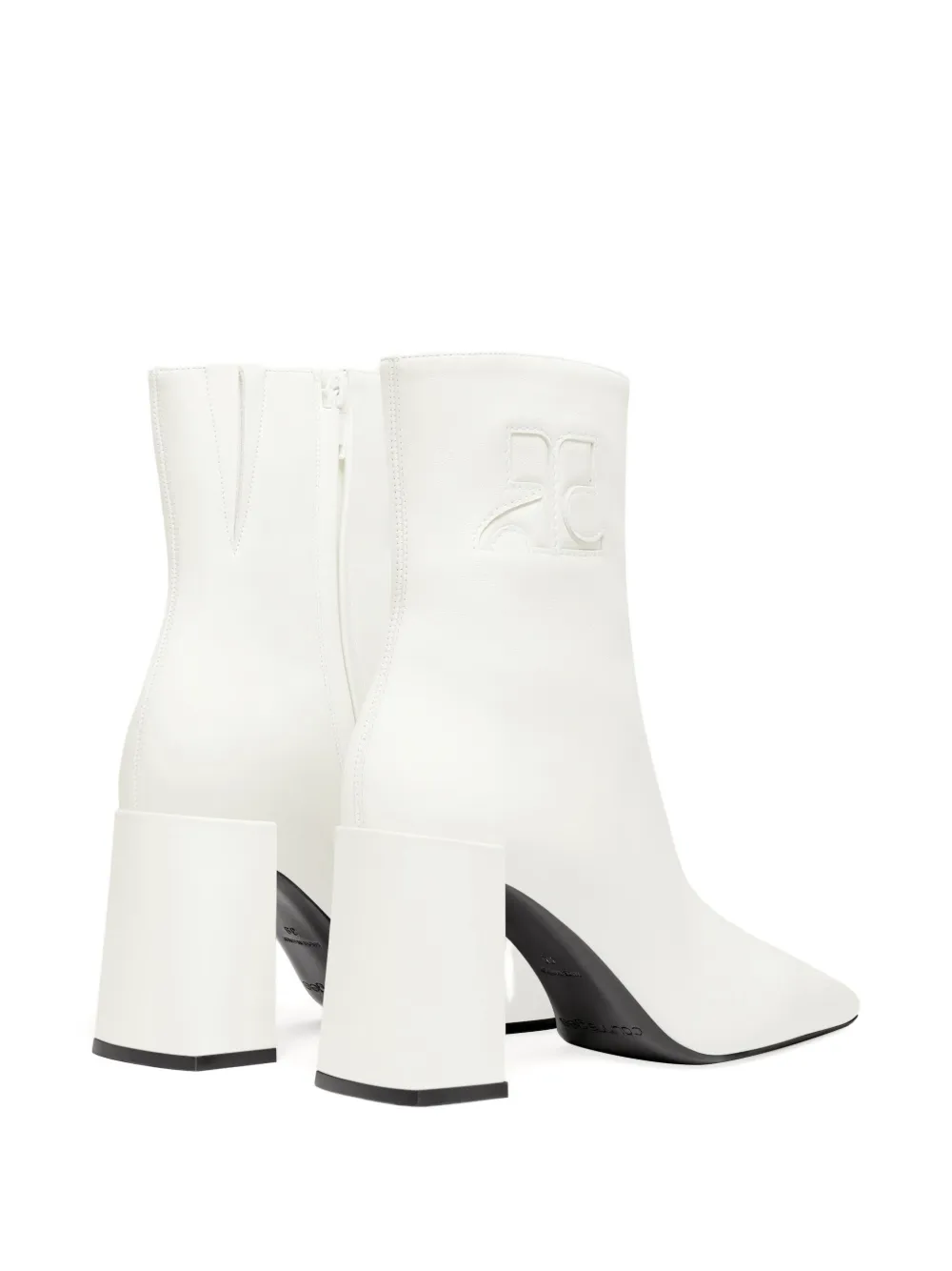 Courrèges block-heel ankle boots 0001 HERITAGE WHITE