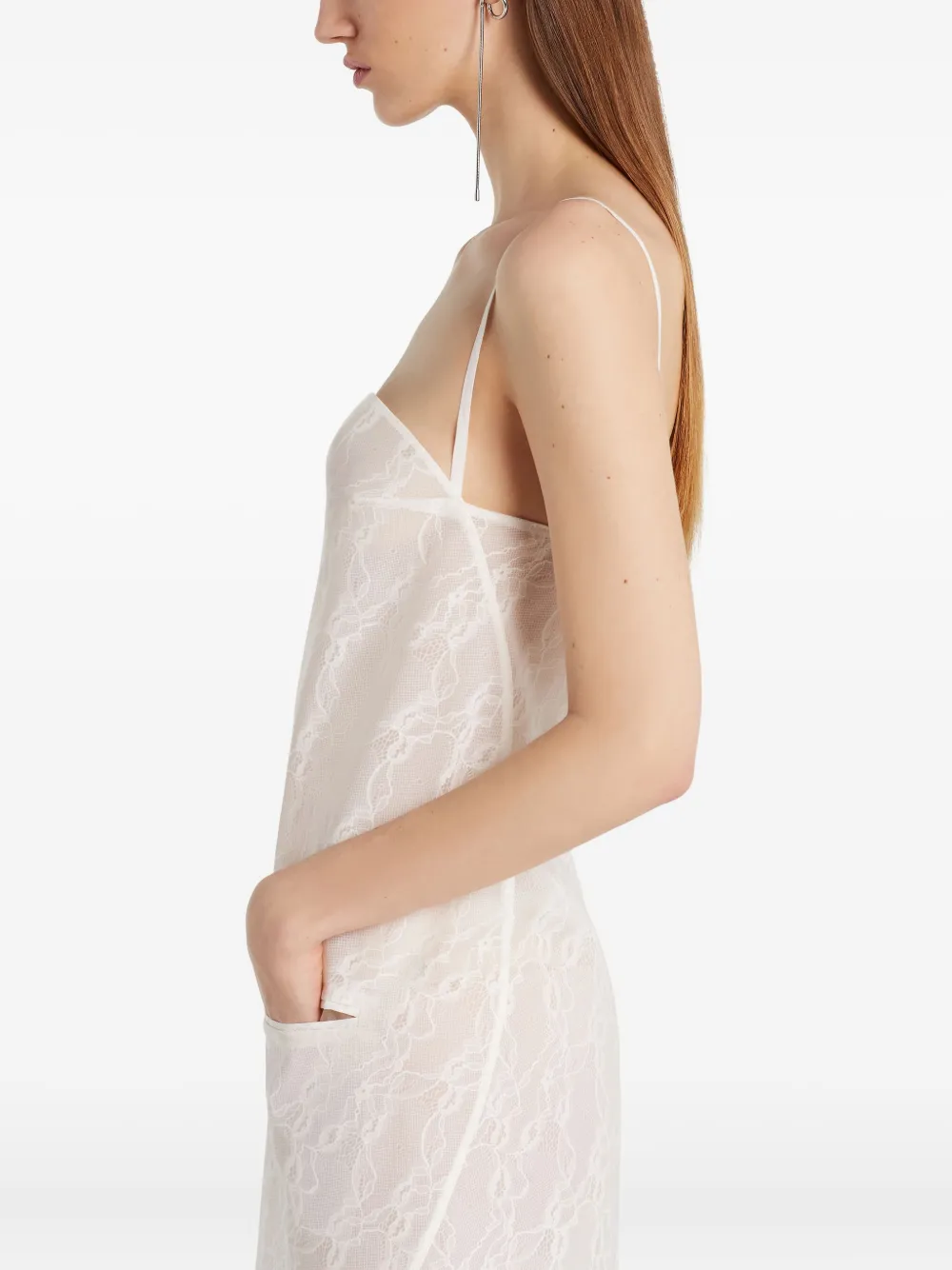 Courrèges Lace-embroidered Mini Dress In White