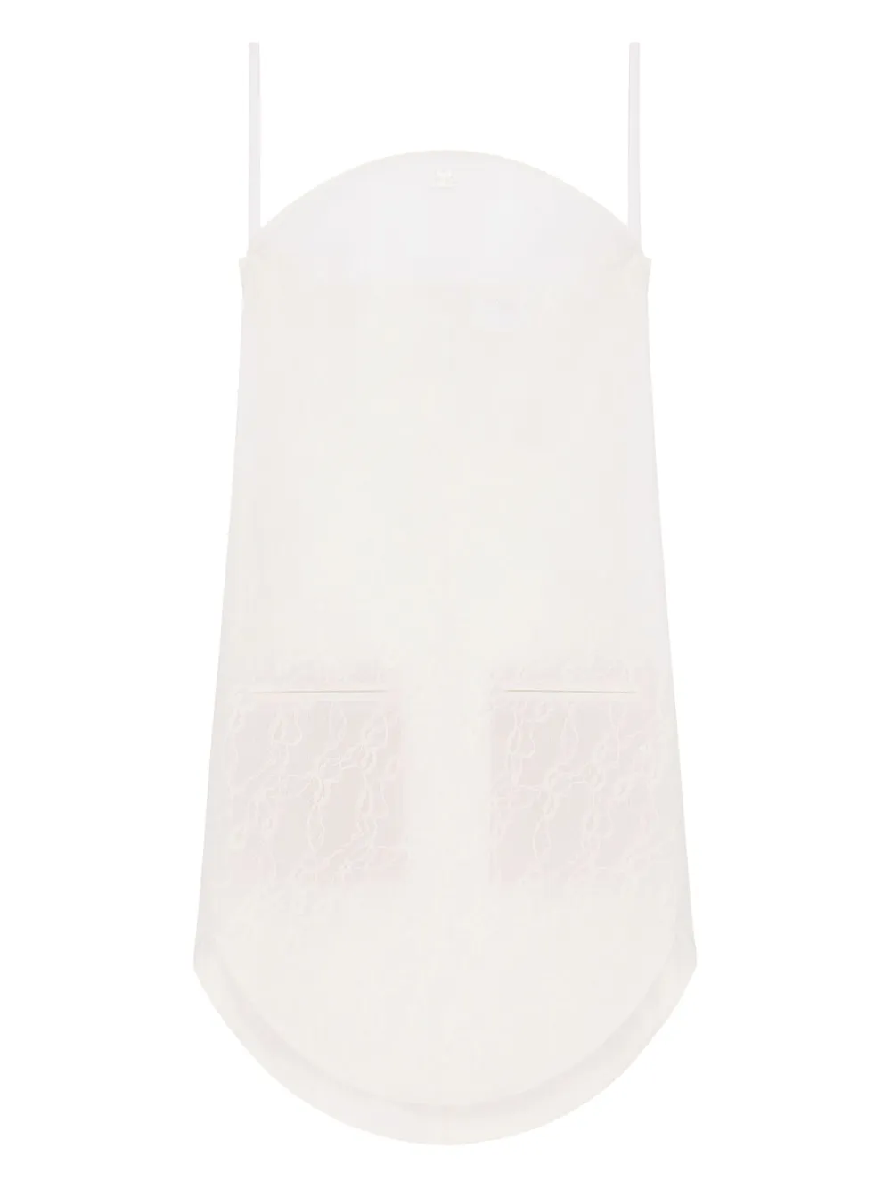 Courrèges Mini-jurk met geborduurd kant Wit