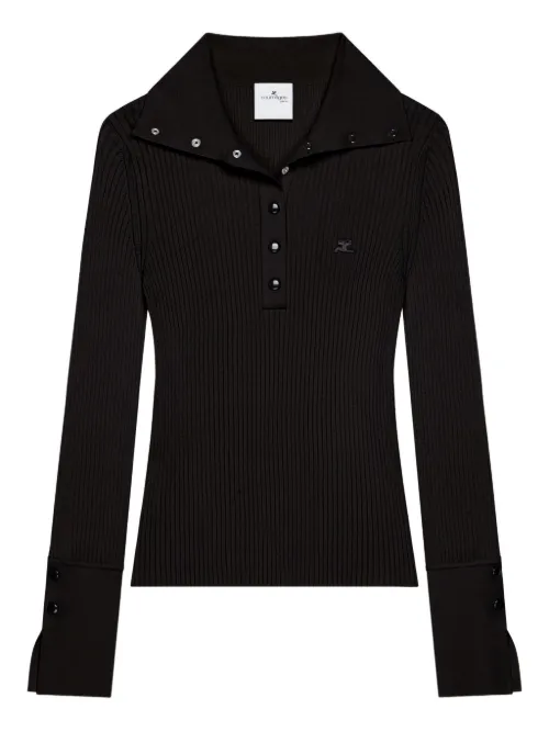Polo à design côtelé - Courrèges - Modalova