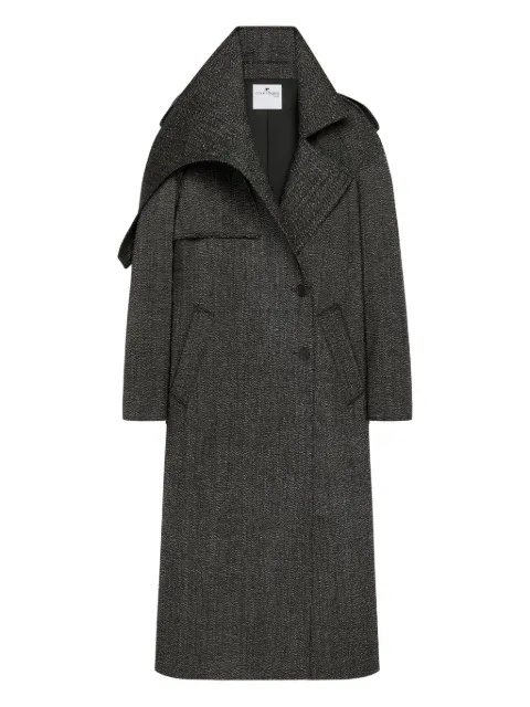 Courrèges asymmetric-collar long coat
