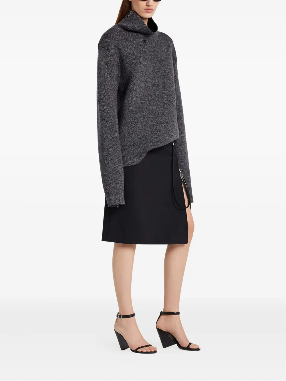 Courrèges Trui met hoge hals Grijs