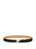 Courrèges Viper snake-effect leather belt - Black