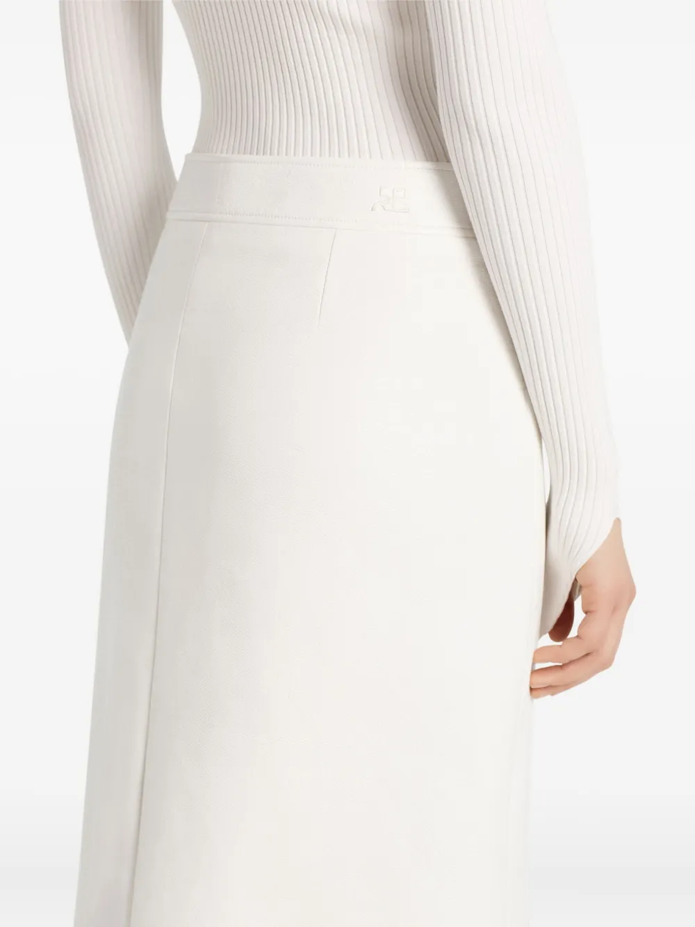 Courrèges zip-fastening skirt Wit