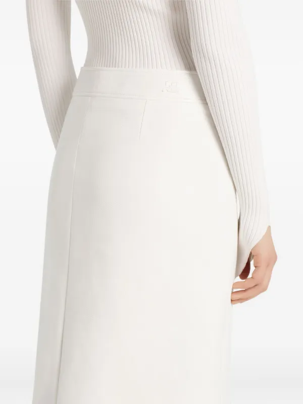 COURREGES スカト Courrèges zip-fastening Skirt | ホワイト | FARFETCH JP