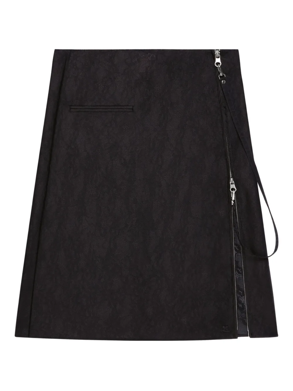 Courrèges zippered A-line skirt