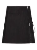 Courrèges zippered A-line skirt - Black