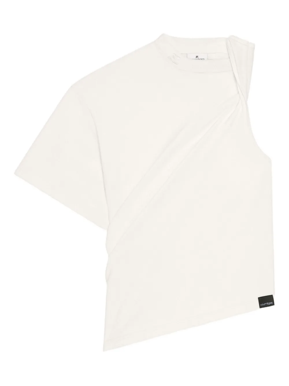 Courrèges Asymmetrisch T-shirt Wit