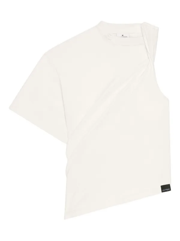 Courrèges ワンショルダー アシンメトリー Tシャツ | ホワイト