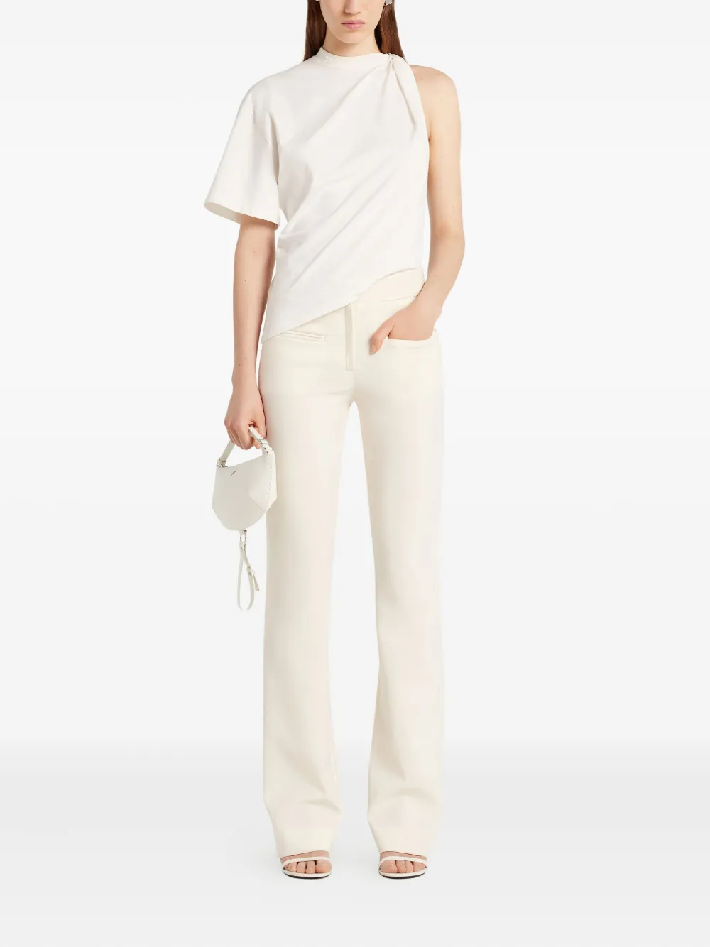 Courrèges Asymmetrisch T-shirt Wit