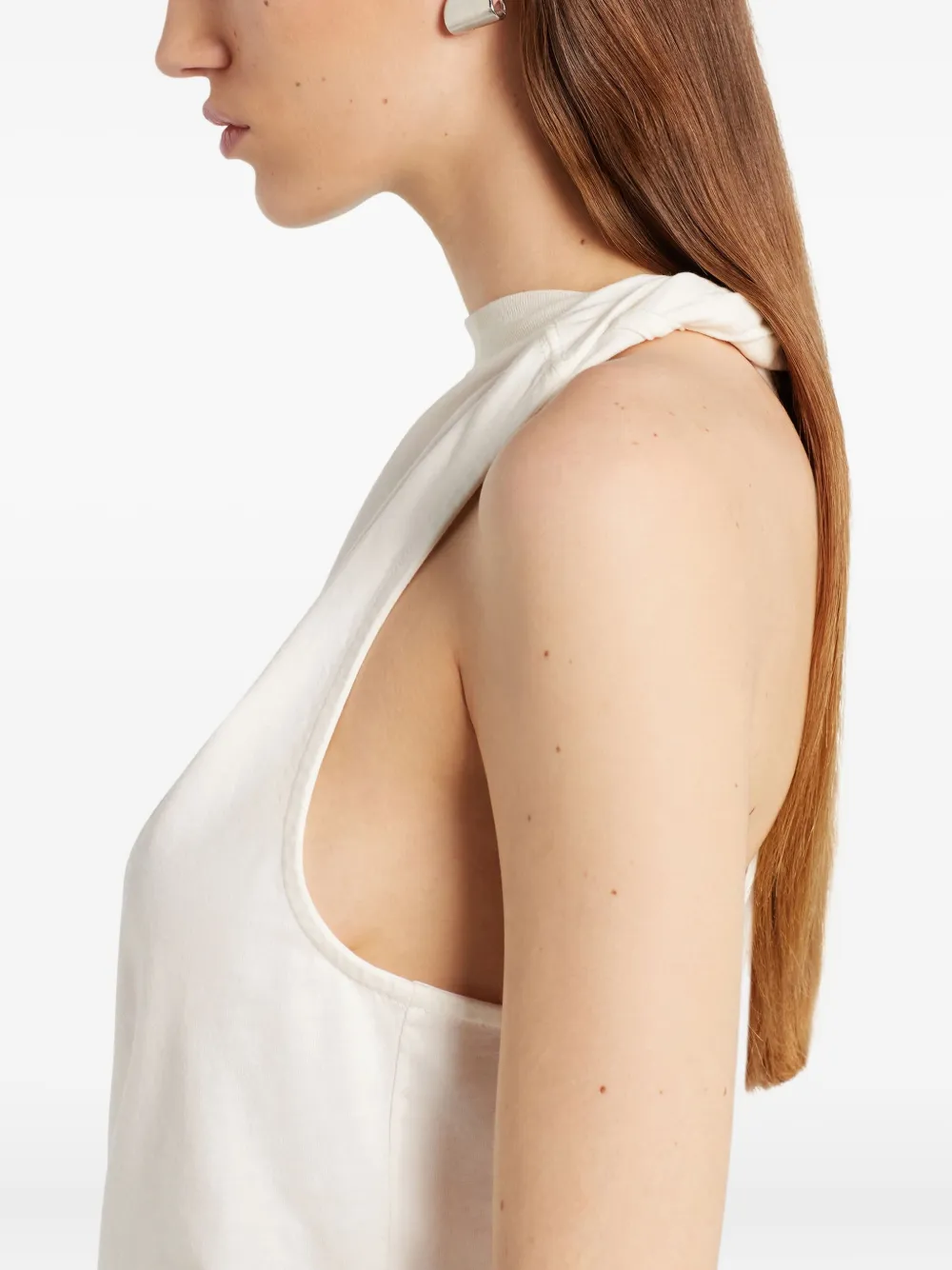 Courrèges Asymmetrisch T-shirt Wit