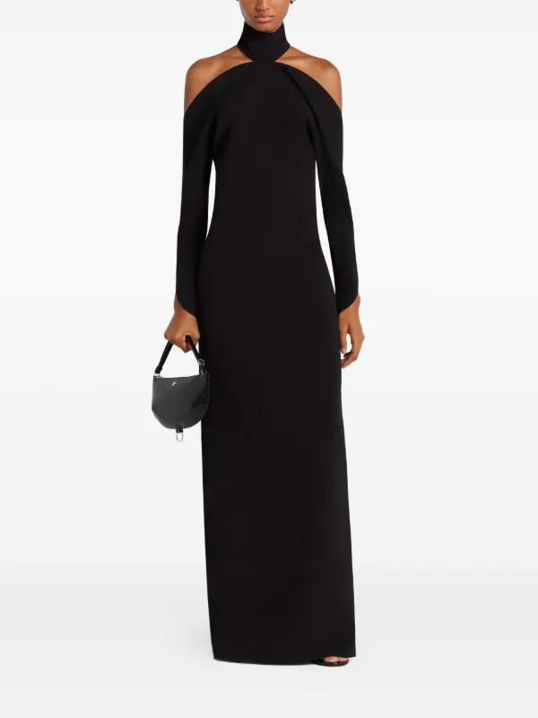 Circle Mockneck Gown - Black - 38 - Courrges