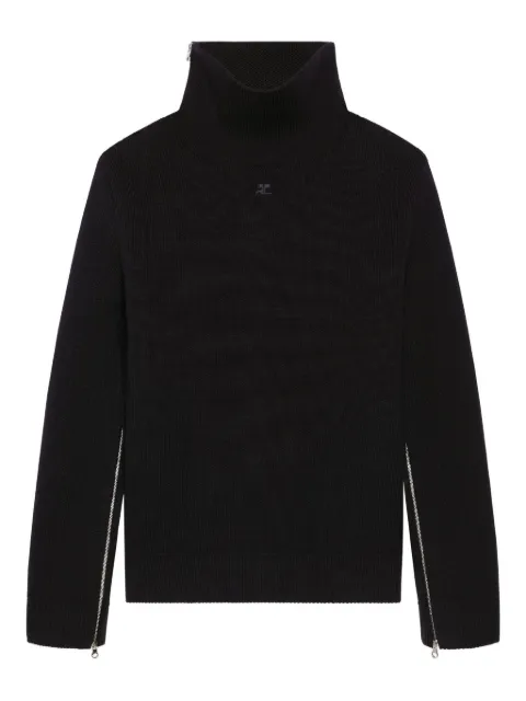 Courrèges zip-detail turtleneck sweater