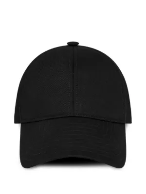 ★Courreges★ Logo Patch Wool Baseball Cap Black 323ACT002WO COURREGES EMBROIDERED CAP - courrèges