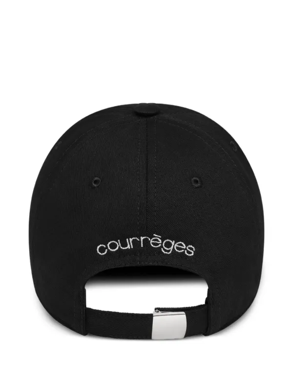 【美品】Courreges ロゴ ベースボールキャップ S Courrèges ロゴ キャップ | ブラック | FARFETCH JP