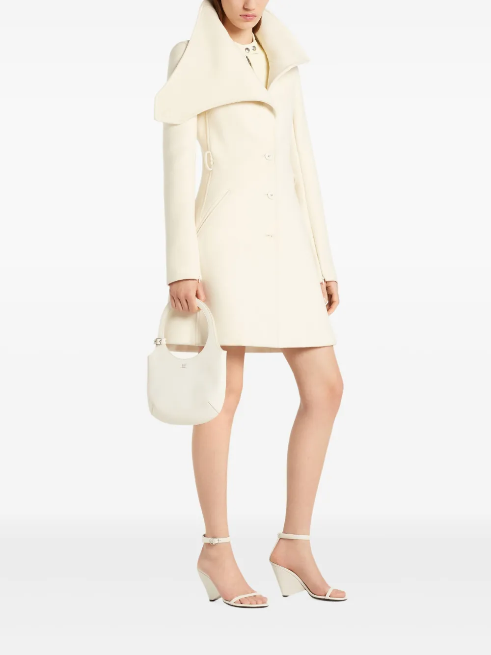 Courrèges Holy handtas met halve maan Beige