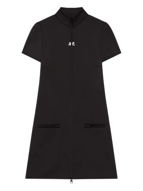 Courrèges zip-front short-sleeve dress