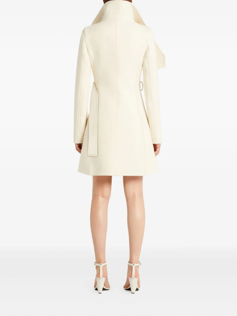 Courrèges Jas met asymmetrische kraag Beige
