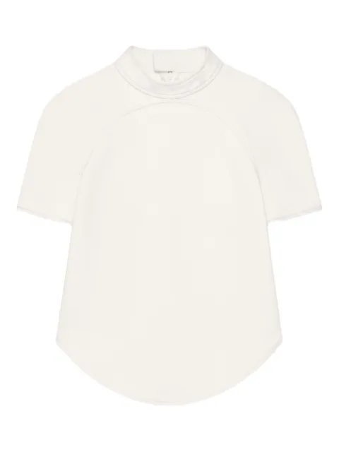 Courrèges high-neck short-sleeve top