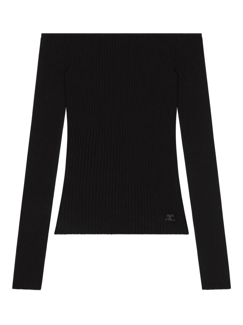 Courrèges Off-shoulder top Zwart