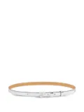 Courrèges Mirror reversible leather belt - White