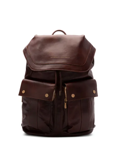 Brunello Cucinelli leather backpack