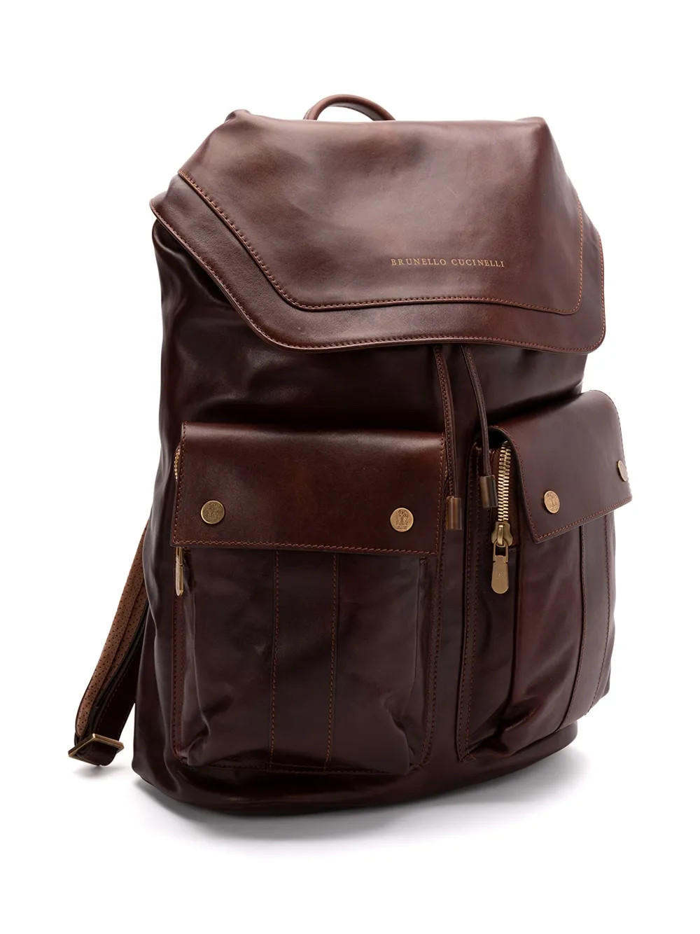 Brunello Cucinelli Leren rugzak Bruin