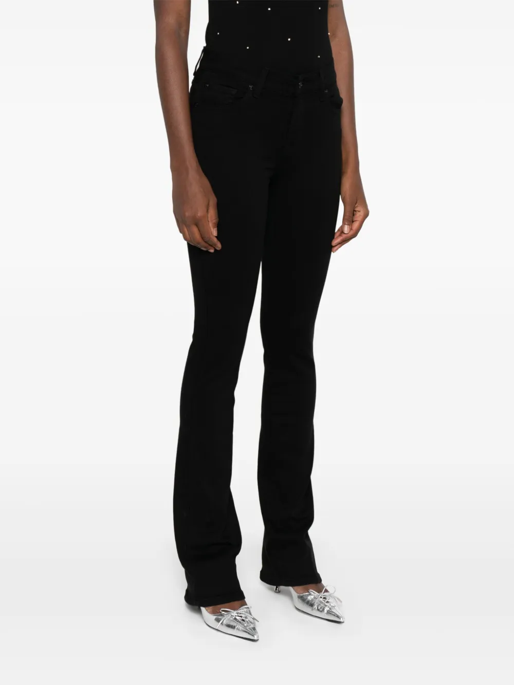 7 For All Mankind flared jeans Zwart